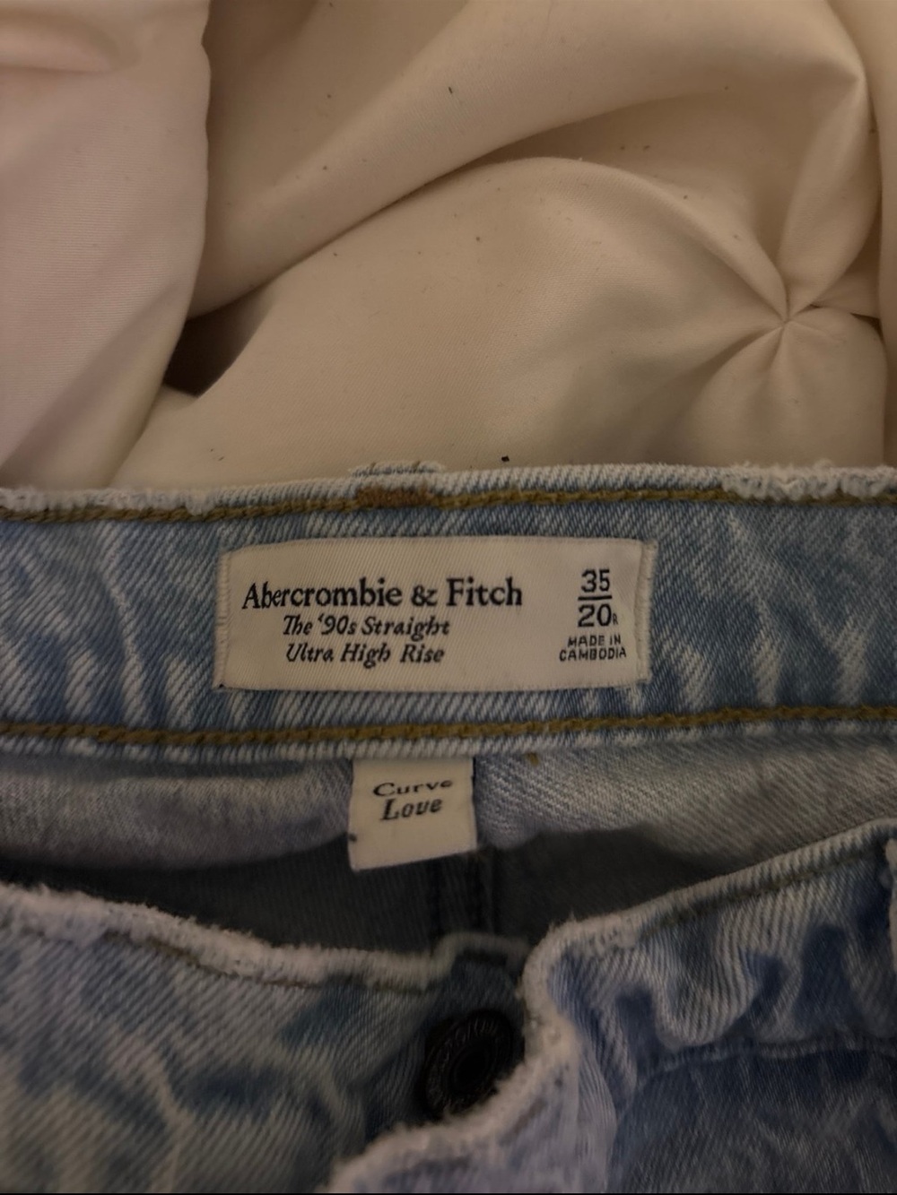 Abercrombie & Fitch Light Blue High-Rise '90s Straight Jeans